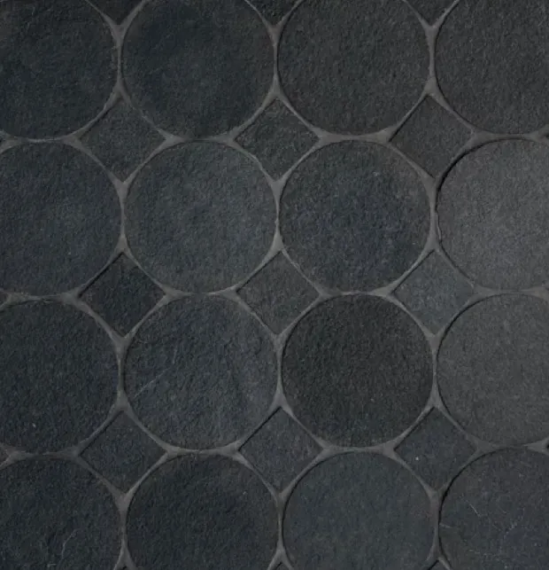 Penny round tile on a shower floor